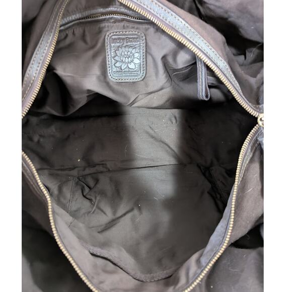 The Lucky Brand Vintage Boho Leather Patchwork Shoulder Tote Bag - Picture 8 of 13